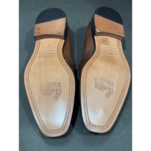 MERCANTI FLORENTINI Leather Penny Loafers Men Size 8.5 main image 9